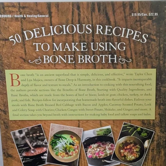 Cookbook: Bone Deep Broth: Healing Recipes by Lya Mojica & Taylor Chen Like New - Picture 2 of 4